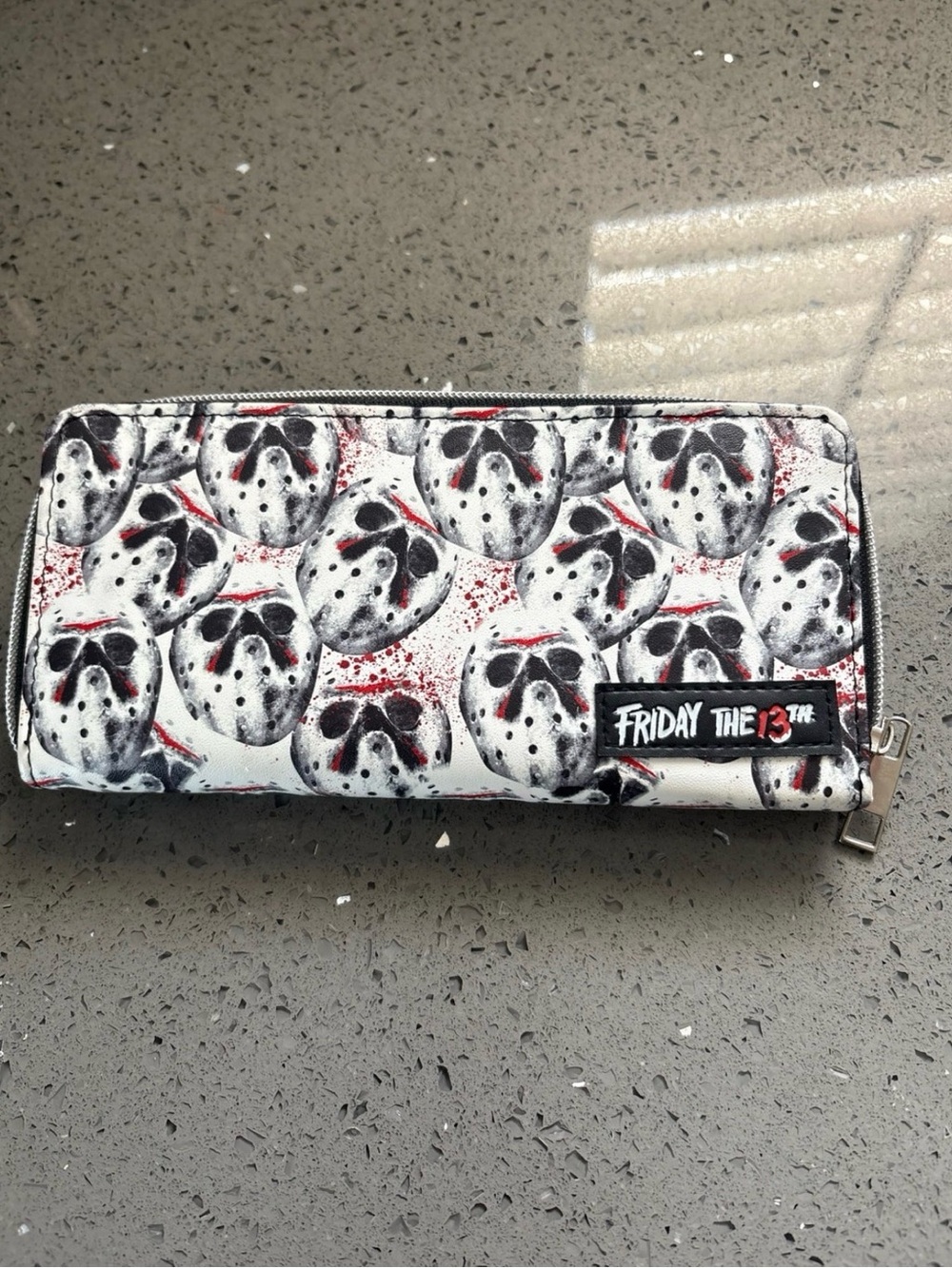 Friday the 13th White & Black Jason Mask Zip Wallet